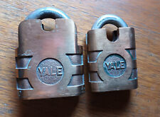 Vintage two  Yale Brass  Padlock  made in england No Keys picture