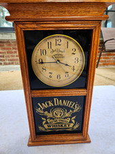 Vintage Jack Daniel’s Old No. 7 Whiskey Oak Wood Mantel Clock Svoboda Industries picture