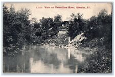 Streator Illinois Postcard View Vermillion River Exterior c1908 Vintage Antique picture