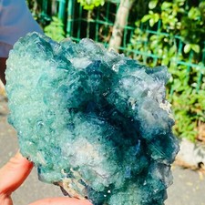 4.18LB Rare NATURAL Green FLUORITE Quartz Crystal Mineral Specimen Healing picture