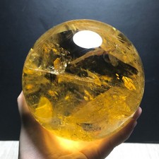 6.7LB  Large Natural Citrine Sphere Quartz Crystal Energy Ball Reiki Healing picture