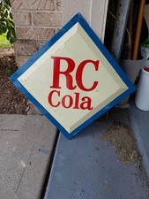 c.1950s Original Vintage RC Cola Sign Metal Embossed Blister Soda Coke Pepsi picture
