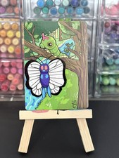 Butterfree Pokémon fanArt Card HandPainted extended Collectible ACEO ORIGINAL picture