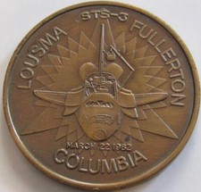 STS-3 SPACE TRANSPORTATION SYSTEM SHUTTLE MISSION COIN AB picture