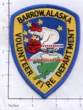 Alaska - Barrow AK Volunteer Fire Dept Patch - Polar Bear picture
