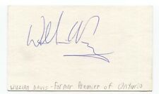 William C. Davis Signed 3x5 Index Card Autographed Signature Politician picture