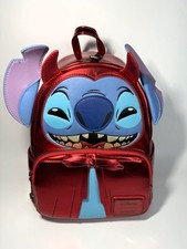 NWT Loungefly Disney Stitch Devil Cosplay Mini Backpack Lilo & Stitch Red picture