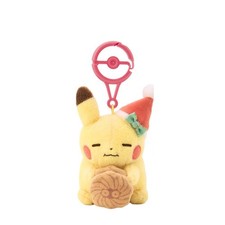 Presale Pokemon Center 2026 Christmas Mascot Keychain Pikachu Snacking Cookie picture