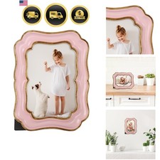 4x6 Vintage Picture Frame Pink Gold picture
