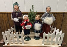 Vintage Byers Choice Carolers ~1987 Man, Woman w/muff & Boy ~ 1995 Girl W/ Muff picture
