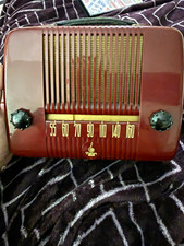 Emerson Model 560 Maroon Bakelite Vintage Tube Radio w/ Carry Handle picture