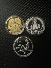 3PCS Heads I Get Tail Coin, Tails I Get Head Coin, Funny “Heads or Tails” Novelt picture