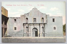 Vintage Greetings San Antonio TX The Alamo Postcard Printed in Germany picture