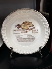 Royal China Country Harvest Pineapple Upside-Down Cake Recipe Pie Dish VINTAGE picture