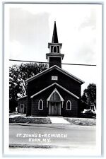 c1950's St. John's E+R Church Eden New York NY RPPC Photo Vintage Postcard picture