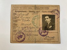 Ausweiskarte (German Identity Card) Turkish Person 1920s Old Ephemera picture