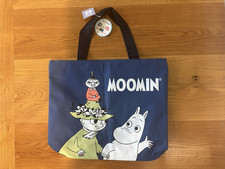 Moomin - Big Tote Bag Navy Blue 47x38x12cm New from Japan picture