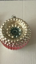 Vintage Heidt Glass. Double Indent Christmas Ornament picture