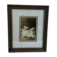 Vintage Ornate Picture Frame Antique Photo of Babies Wall Decor picture