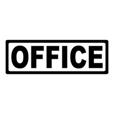 Office Decal Sticker Black Die Cut Vinyl Office Door Signage picture