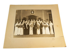 Vintsge 1930's B&W Photo of Wedding / Ceremony / Government Building? 9