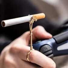 Bee Shaped Cigarette Holder Ring Smell-Free Fingers Elegant Smoking Accessories picture