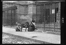Photo:Europe 1900s Children with Dog Street Scene picture