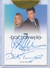 RARE VHTF Doctor Who S1-4 Dual Autograph Card of David Tennant & Billie Piper picture