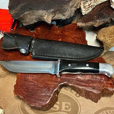 Buck USA Fixed Blade Hunting Knife 124 w/Sheath picture