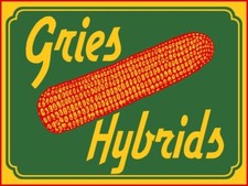 Gries Hybrid Seed Corn NEW METAL SIGN: 12x16