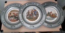THE GREAT AMERICAN REVOLUTION 1776 - USA Bicentennial Collectible 3 Plates picture