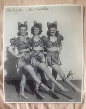 LINDSAY , LAVERNE & BETTY THREE STOOGES HAND SIGNED AUTOGRAPH PHOTO 8 X 10 COA picture