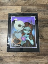 2026 Disney Parks Jasmine Becket-Griffith Jack & Sally 14x18 SIGNED Print picture