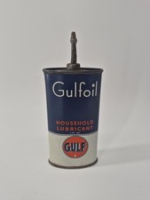 Gulf Gulfoil Handy Oiler Household Lubricant Oil Can 4oz Vintage picture