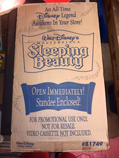 Official 1997 Disney Sleeping Beauty VIDEO CASSETTE Retail Display Standee B1749 picture