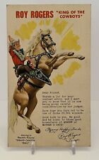 1948 Quaker Mother Oats Ad Roy Rogers King Of The Cowboys Chicago IL Postcard picture