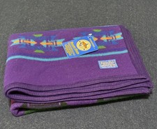 NWT Vintage Pendleton Beaver State Muchacho Robe Baby Blanket 32x44 Purple Wool picture