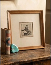 Native American Western Chief Joseph Nez Perce Etching Signed 9/20 Limited '76 picture