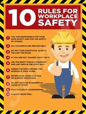 10 Rules For Workplace Safety Metal Sign 9