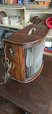 Vintage MCM Mathes Cooler Variable Speed Wood Box Fan - Works Great picture
