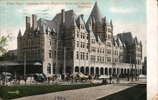 Montreal - Place Viger CPR Hotel and Station - Antique Postcard - circa 1905 picture