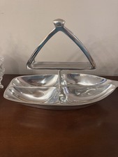 VTG Godinger Aluminum Napkin Condiment Dip Sailboat Shaped Serving Tray picture
