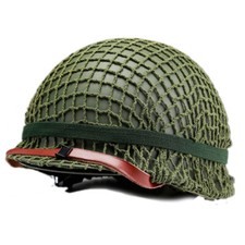 US WW2 M1 Helmet with Chin Strap Net Cover Army Military Reproduction picture