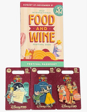 Disney EPCOT Intl Food & Wine Festival Annual Passholder LR Pin Set 2026 picture