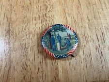 Antique 1890s Memorial Day Celluloid Pinback Button Whitehead & Hoag Patented picture