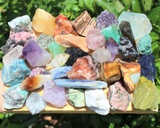 10 lb Crafters Collection Mixed Stones - Natural Raw Crystal Assortment Bulk Lot picture
