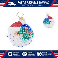 Christopher Radko Christmas Village Santa Gem Glass Tree Ornament 2024 picture