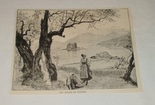 1893 magazine engraving ~ ISLAND OF ULYSSES, Greece picture