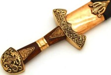 Medieval Warrior 9th Century Full Tang Viking Sword w/Real Copper Features picture