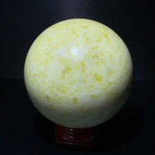 352g Rare Lemon jade ball crystal Sphere healing Gem picture